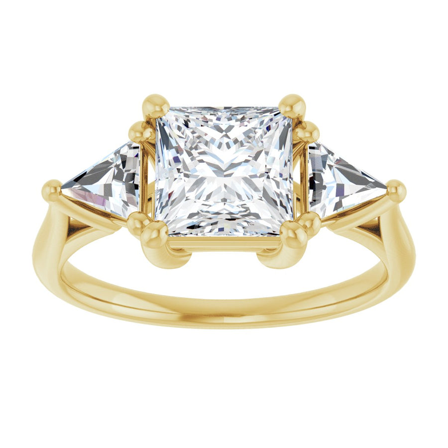 Square Three-Stone Engagement Ring Semi-Mount - gallery - Series 122119