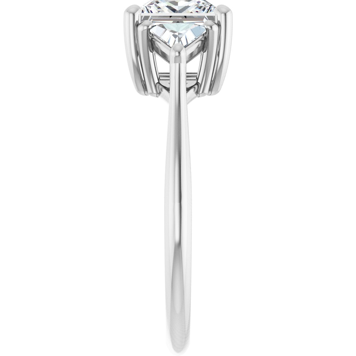 Square Three-Stone Engagement Ring Semi-Mount - gallery - Series 122119