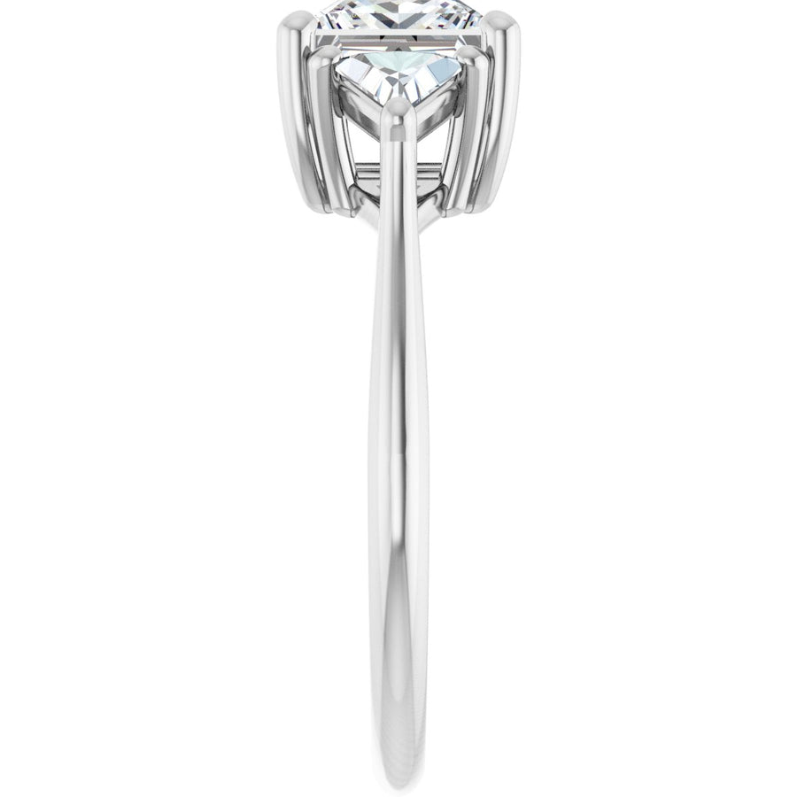 Square Three-Stone Engagement Ring Semi-Mount - gallery - Series 122119