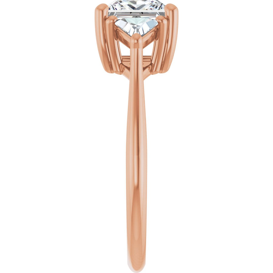 Square Three-Stone Engagement Ring Semi-Mount - gallery - Series 122119