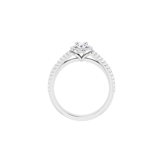 Oval Halo-Style Engagement Ring Semi-Mount - gallery - Series 123567