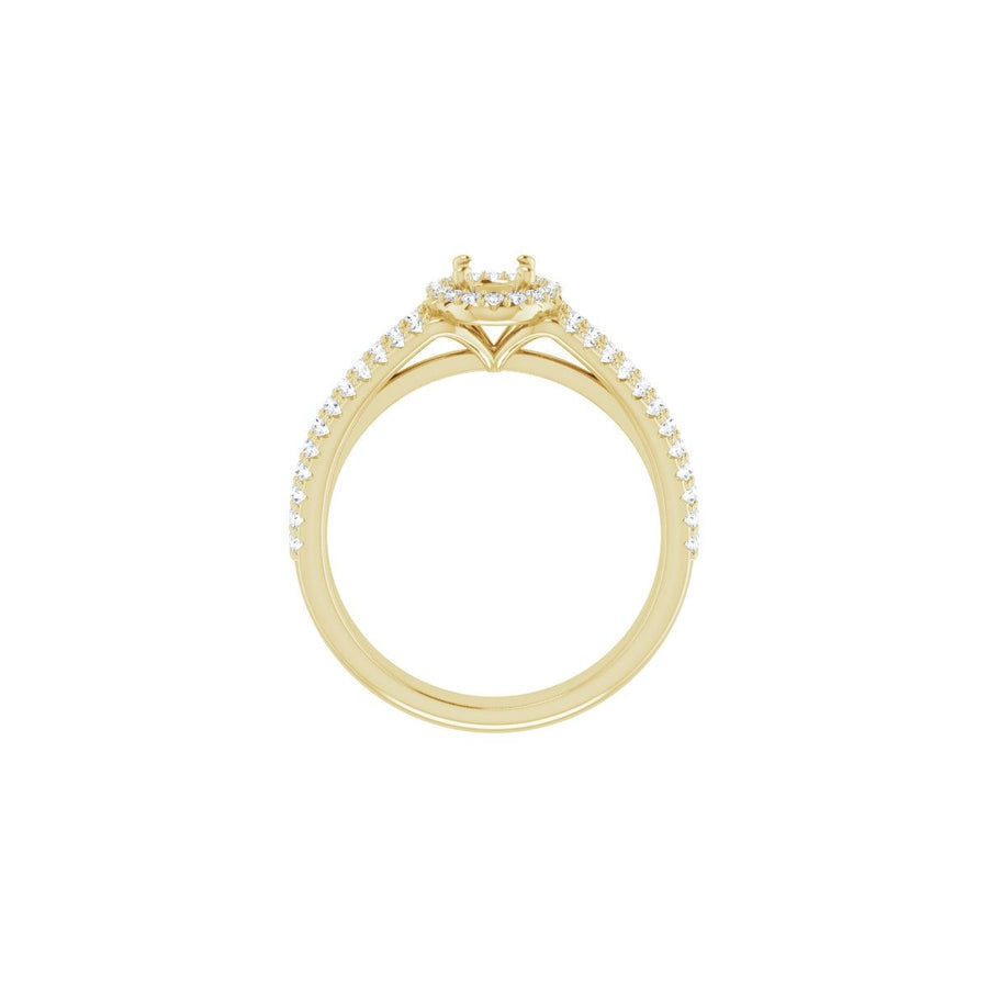 Oval Halo-Style Engagement Ring Semi-Mount - gallery - Series 123567