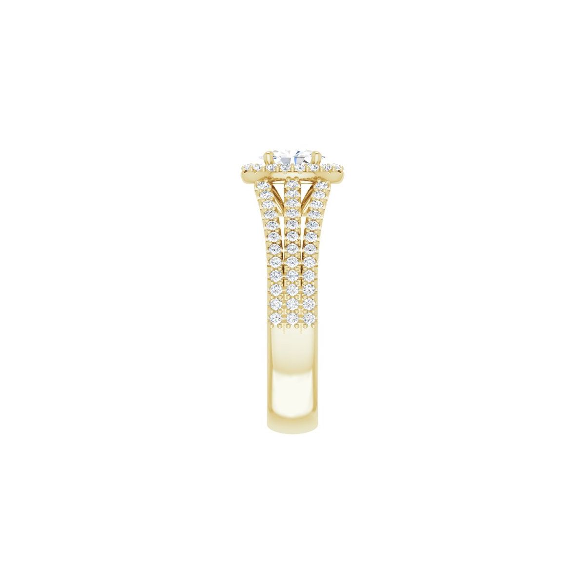 Oval Halo-Style Engagement Ring Semi-Mount - gallery - Series 123567