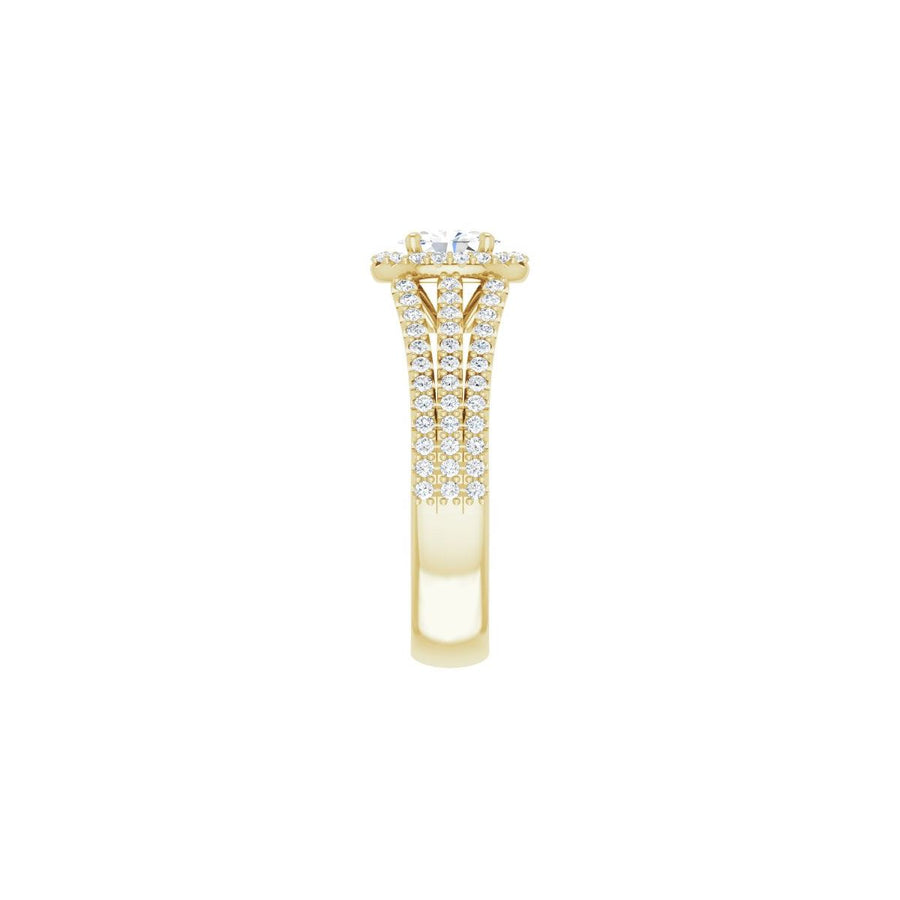 Oval Halo-Style Engagement Ring Semi-Mount - gallery - Series 123567