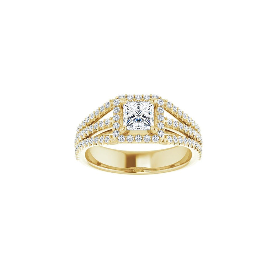Square Halo-Style Engagement Ring Semi-Mount - gallery - Series 123567