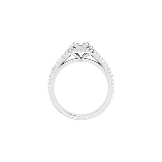 Square Halo-Style Engagement Ring Semi-Mount - gallery - Series 123567