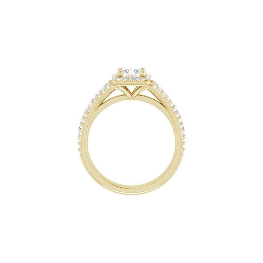 Square Halo-Style Engagement Ring Semi-Mount - gallery - Series 123567