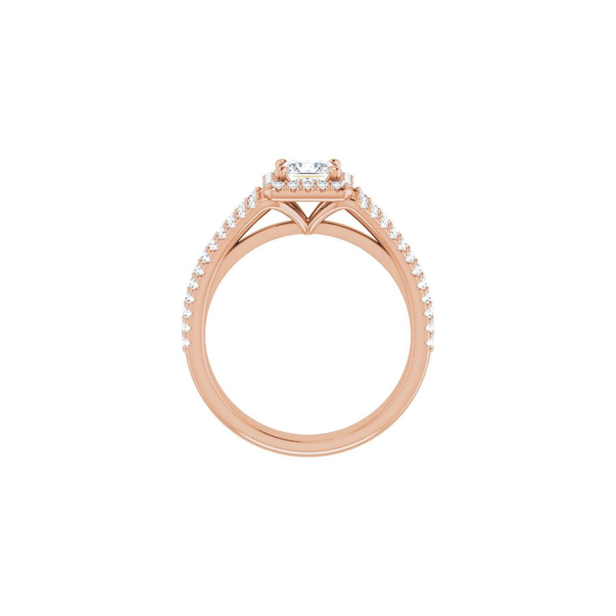 Square Halo-Style Engagement Ring Semi-Mount - gallery - Series 123567