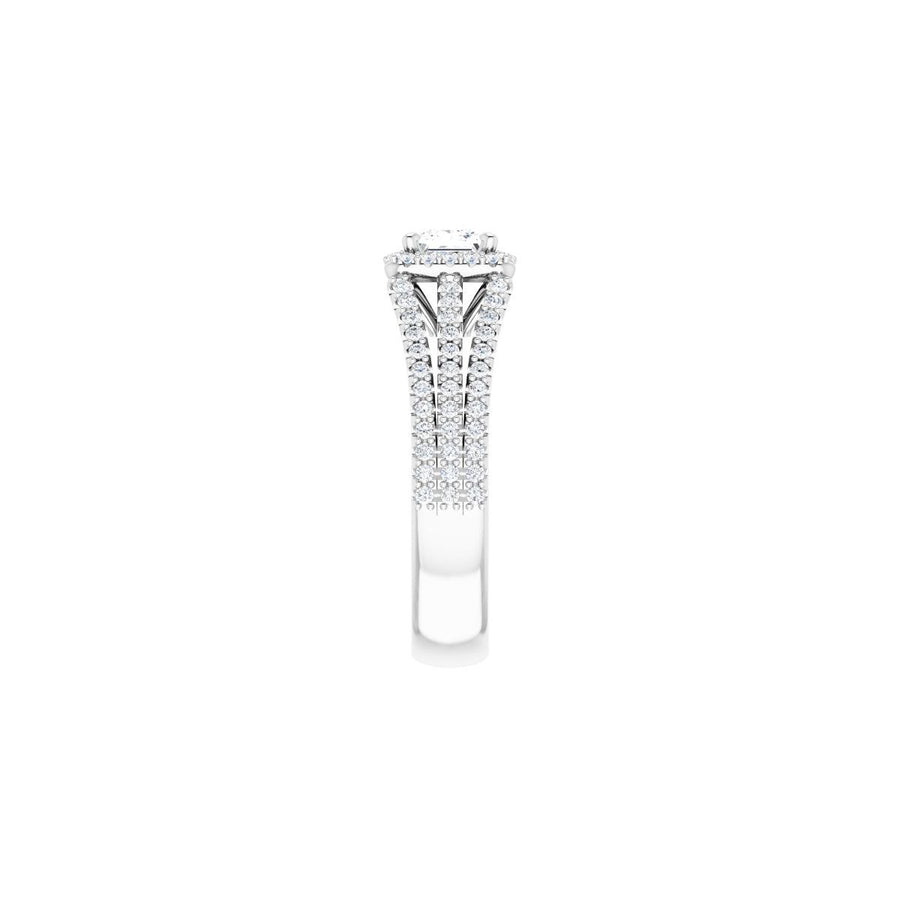 Square Halo-Style Engagement Ring Semi-Mount - gallery - Series 123567