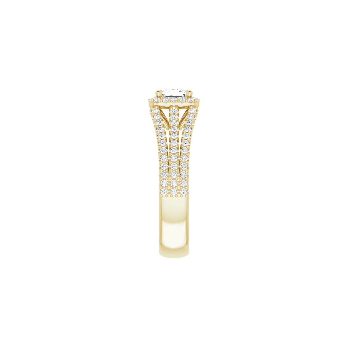 Square Halo-Style Engagement Ring Semi-Mount - gallery - Series 123567
