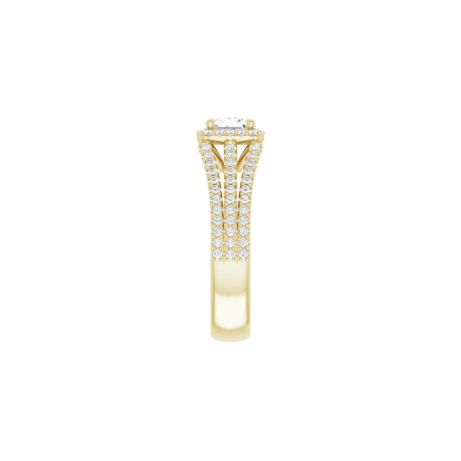 Square Halo-Style Engagement Ring Semi-Mount - gallery - Series 123567