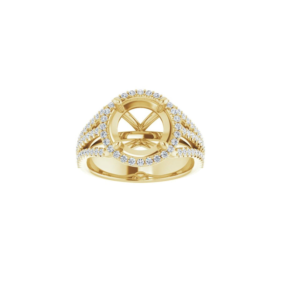 Round Halo-Style Engagement Ring Semi-Mount - gallery - Series 123567