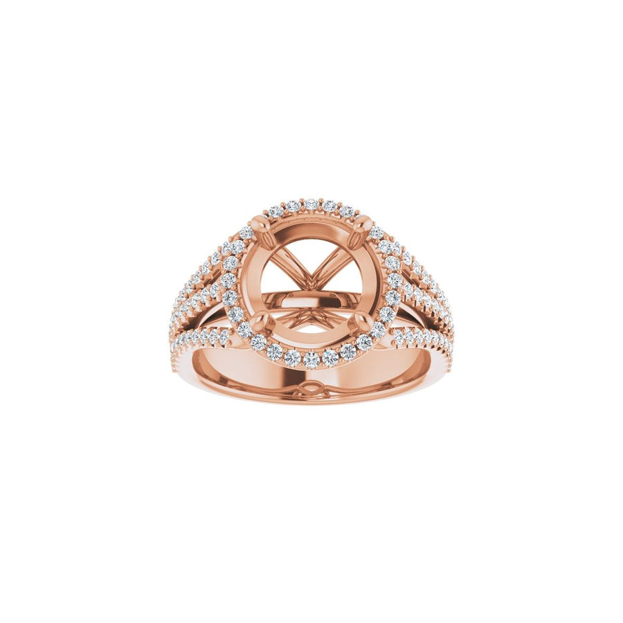 Round Halo-Style Engagement Ring Semi-Mount - gallery - Series 123567