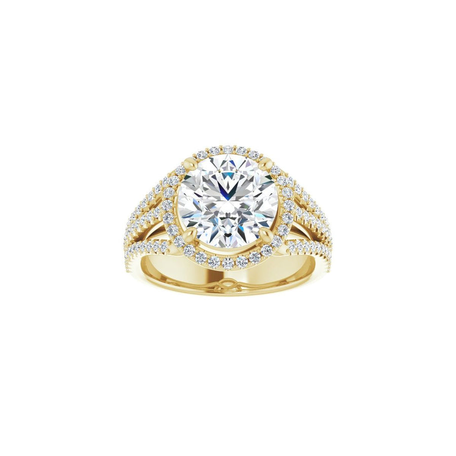 Round Halo-Style Engagement Ring Semi-Mount - gallery - Series 123567