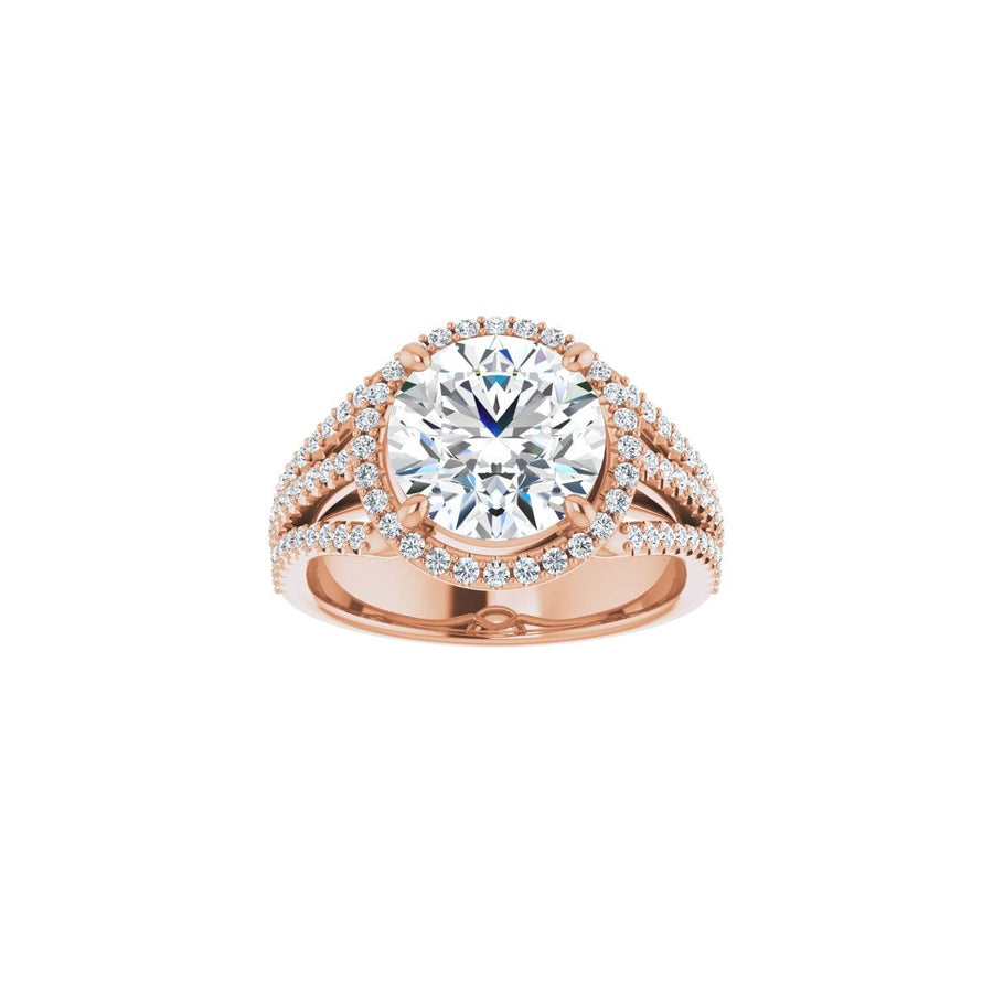 Round Halo-Style Engagement Ring Semi-Mount - gallery - Series 123567