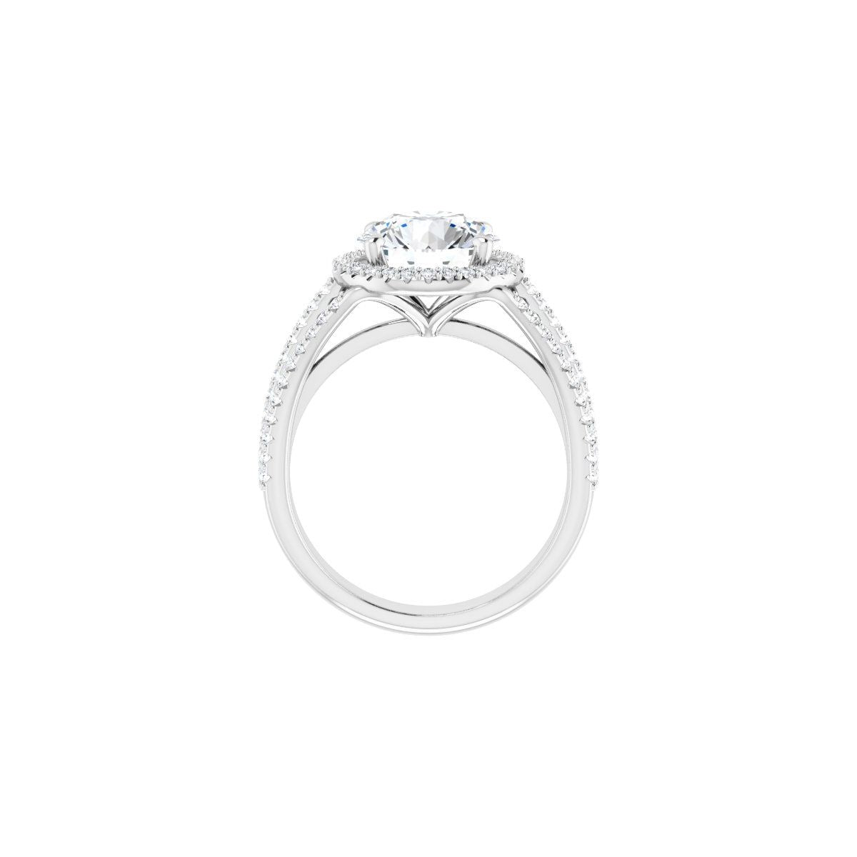 Round Halo-Style Engagement Ring Semi-Mount - gallery - Series 123567