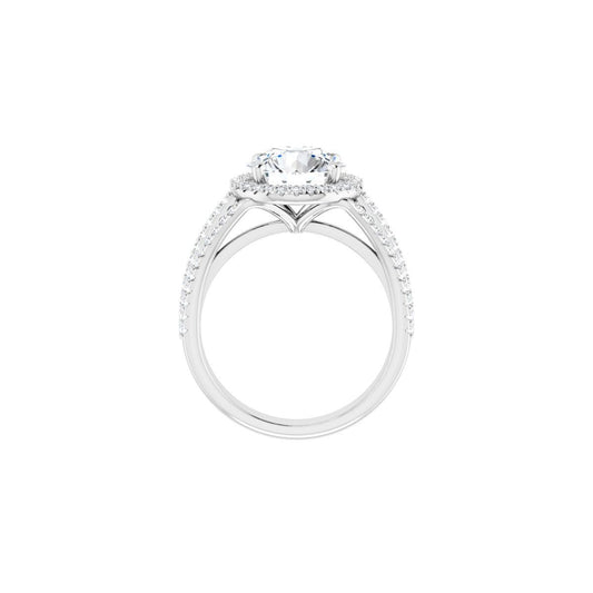Round Halo-Style Engagement Ring Semi-Mount - gallery - Series 123567