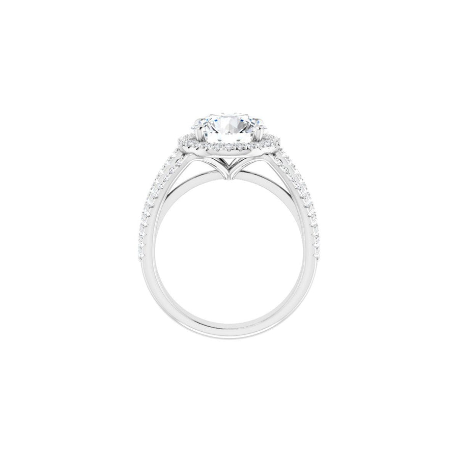 Round Halo-Style Engagement Ring Semi-Mount - gallery - Series 123567