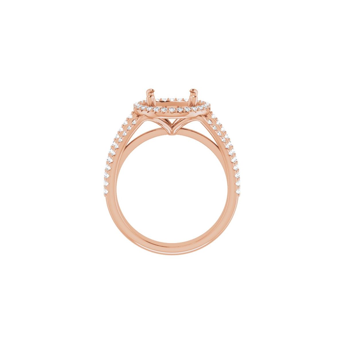 Round Halo-Style Engagement Ring Semi-Mount - gallery - Series 123567