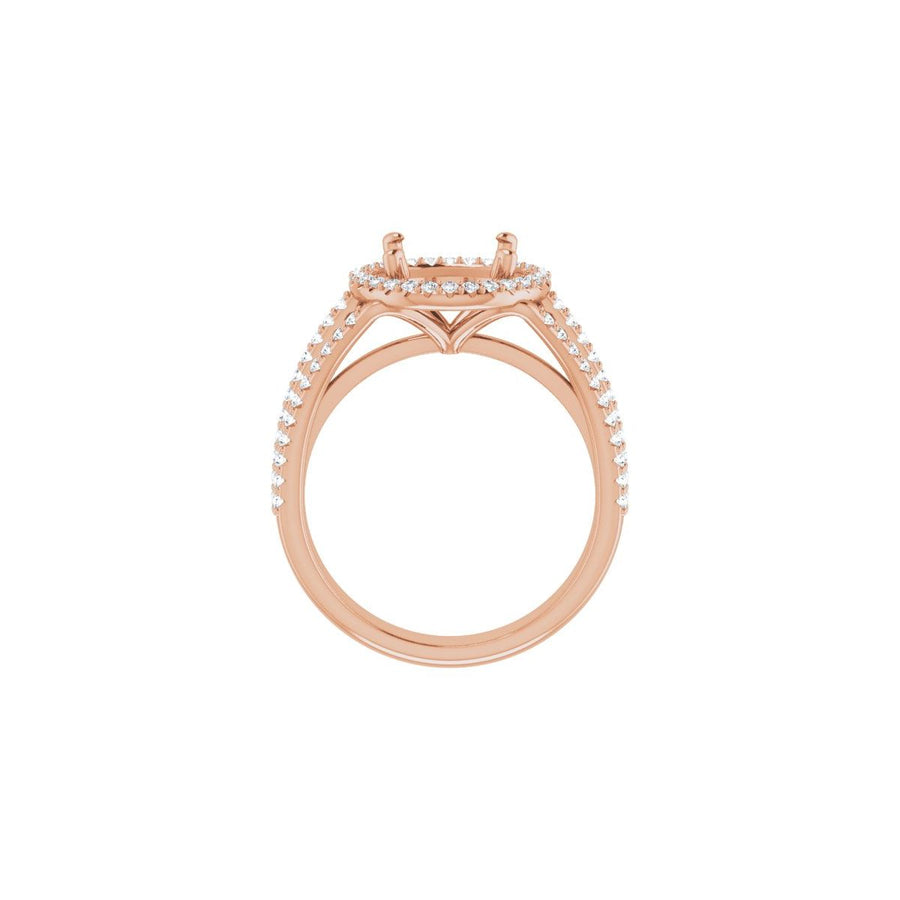 Round Halo-Style Engagement Ring Semi-Mount - gallery - Series 123567