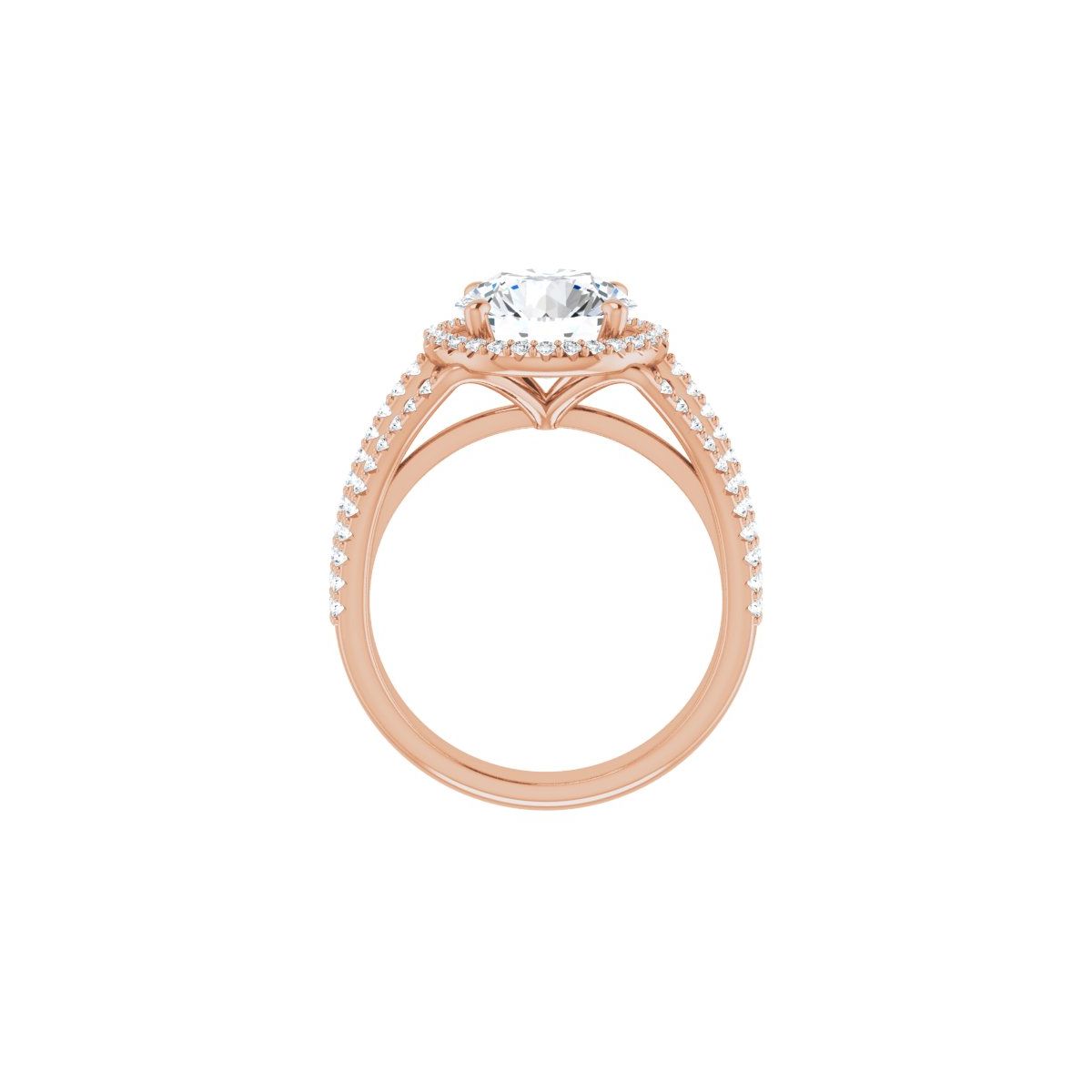 Round Halo-Style Engagement Ring Semi-Mount - gallery - Series 123567