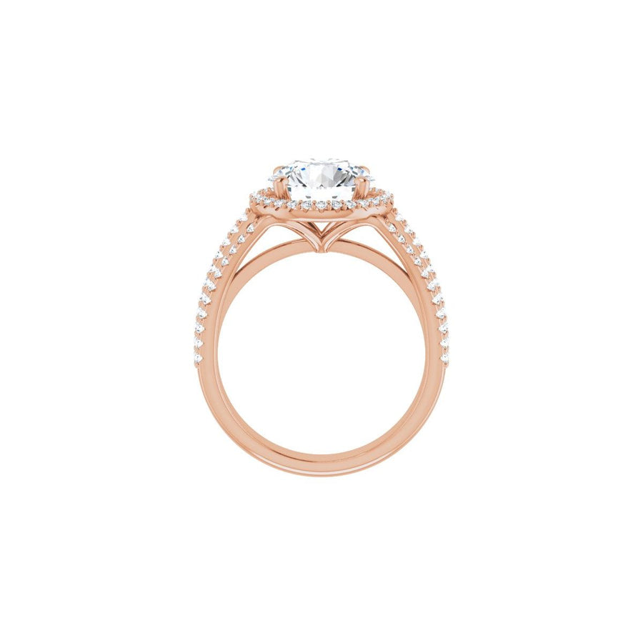 Round Halo-Style Engagement Ring Semi-Mount - gallery - Series 123567