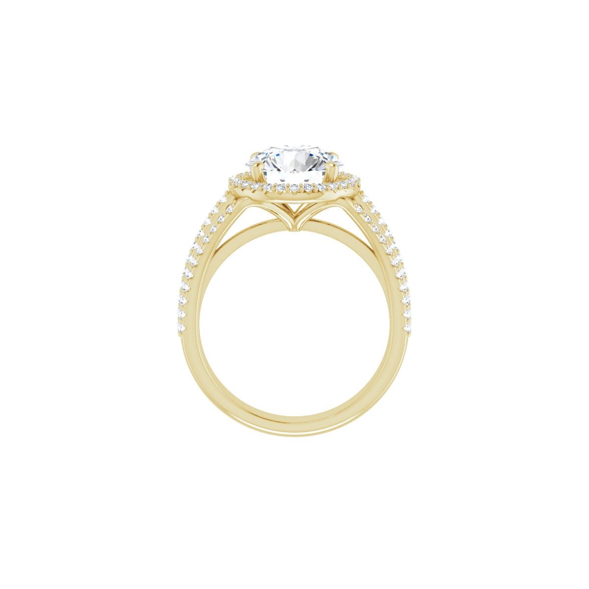 Round Halo-Style Engagement Ring Semi-Mount - gallery - Series 123567