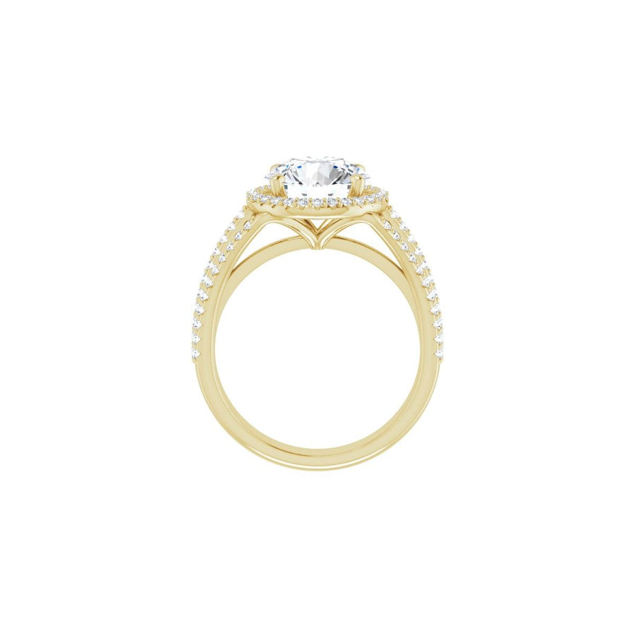 Round Halo-Style Engagement Ring Semi-Mount - gallery - Series 123567