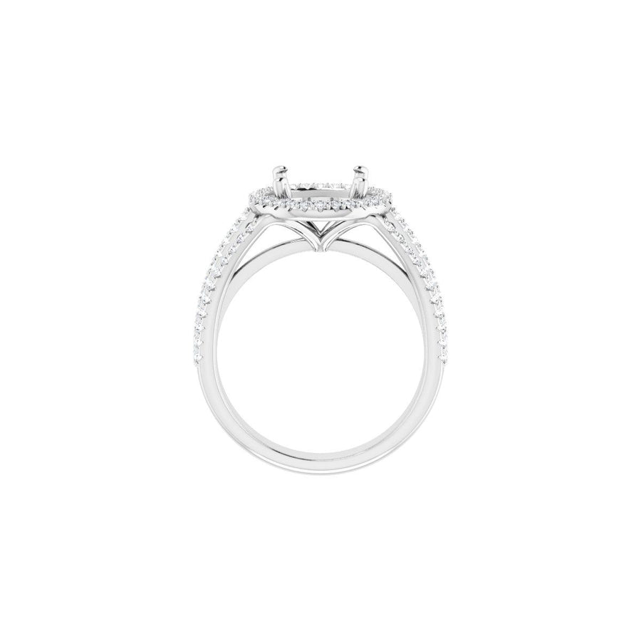 Round Halo-Style Engagement Ring Semi-Mount - gallery - Series 123567