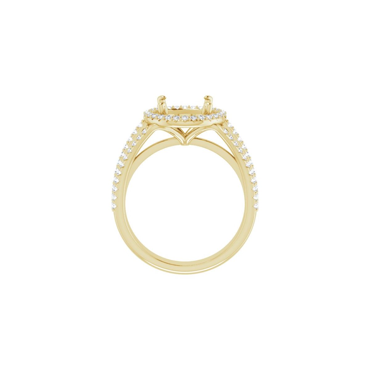 Round Halo-Style Engagement Ring Semi-Mount - gallery - Series 123567