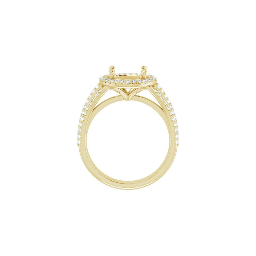 Round Halo-Style Engagement Ring Semi-Mount - gallery - Series 123567