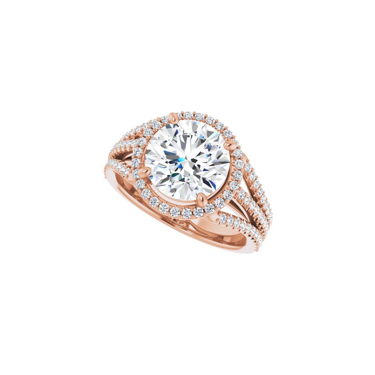 Round Halo-Style Engagement Ring Semi-Mount - gallery - Series 123567