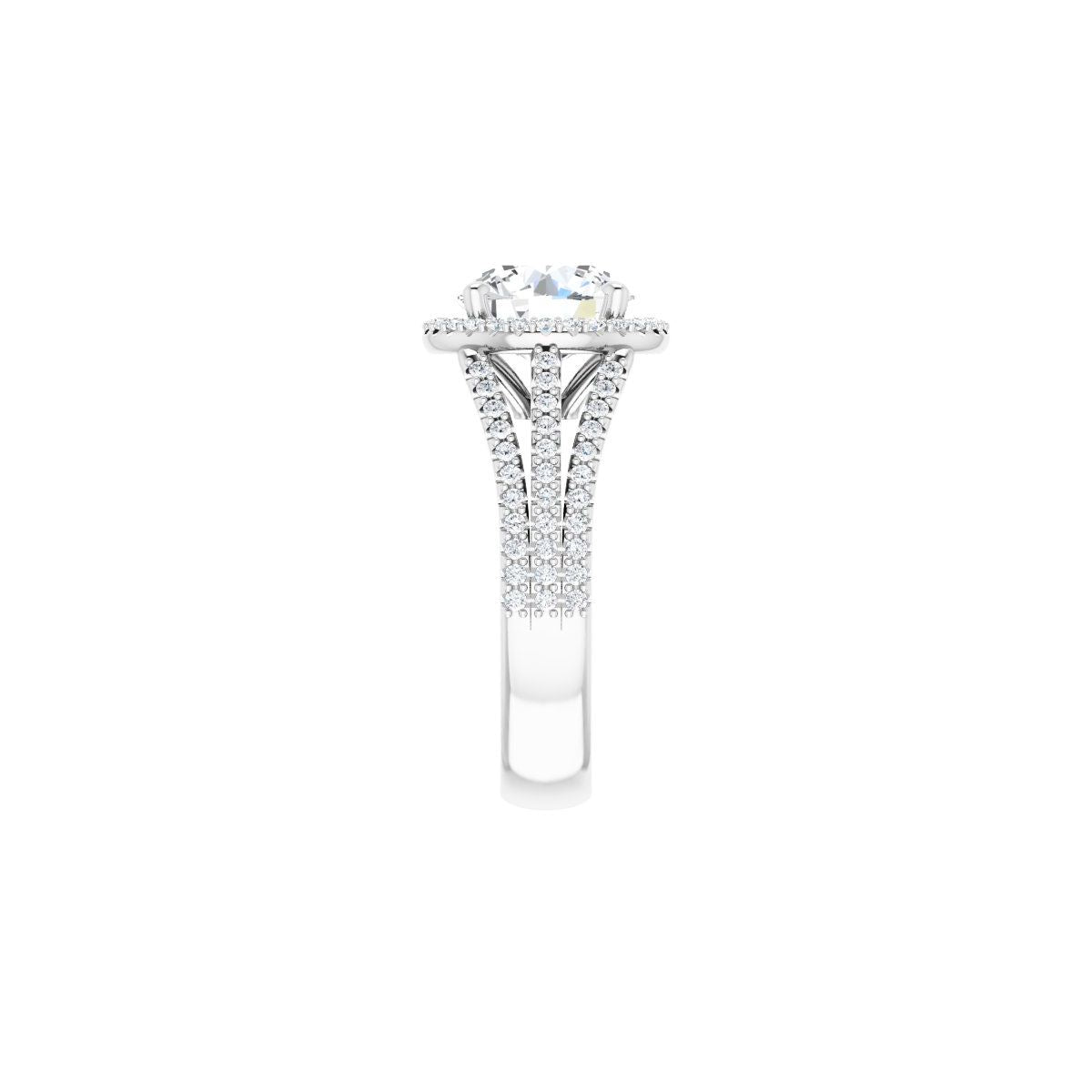 Round Halo-Style Engagement Ring Semi-Mount - gallery - Series 123567