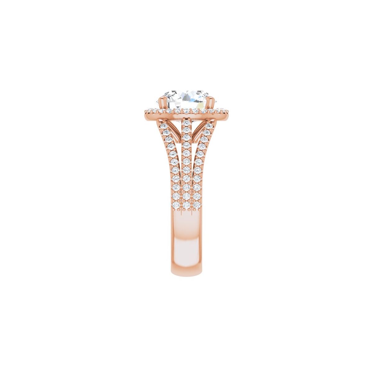 Round Halo-Style Engagement Ring Semi-Mount - gallery - Series 123567