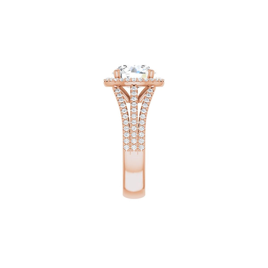 Round Halo-Style Engagement Ring Semi-Mount - gallery - Series 123567