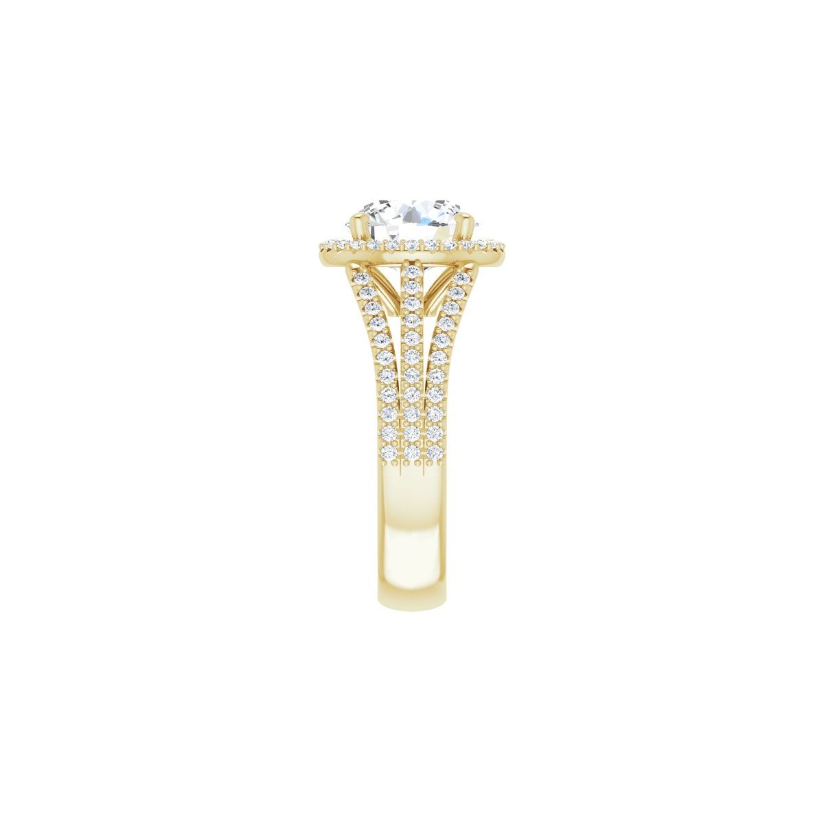 Round Halo-Style Engagement Ring Semi-Mount - gallery - Series 123567