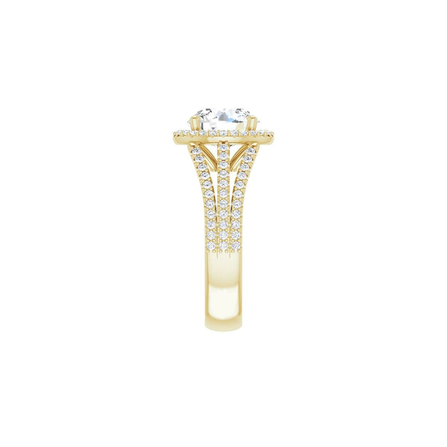 Round Halo-Style Engagement Ring Semi-Mount - gallery - Series 123567