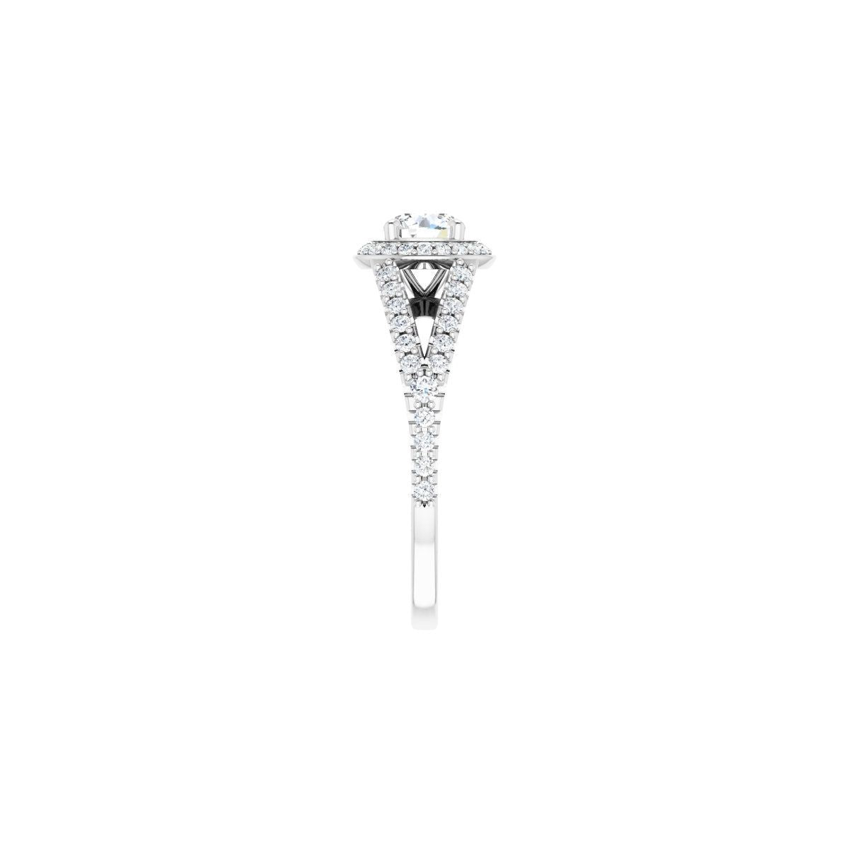 Round Halo-Style Engagement Ring Semi-Mount - gallery - Series 122986