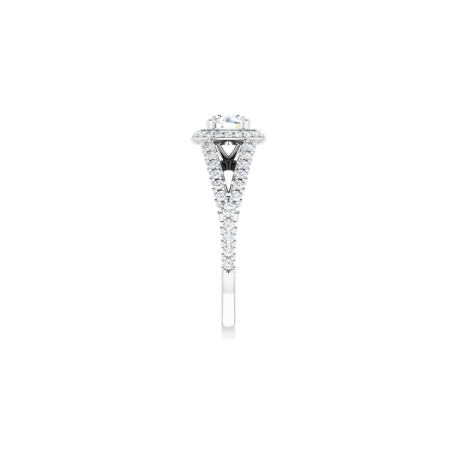 Round Halo-Style Engagement Ring Semi-Mount - gallery - Series 122986