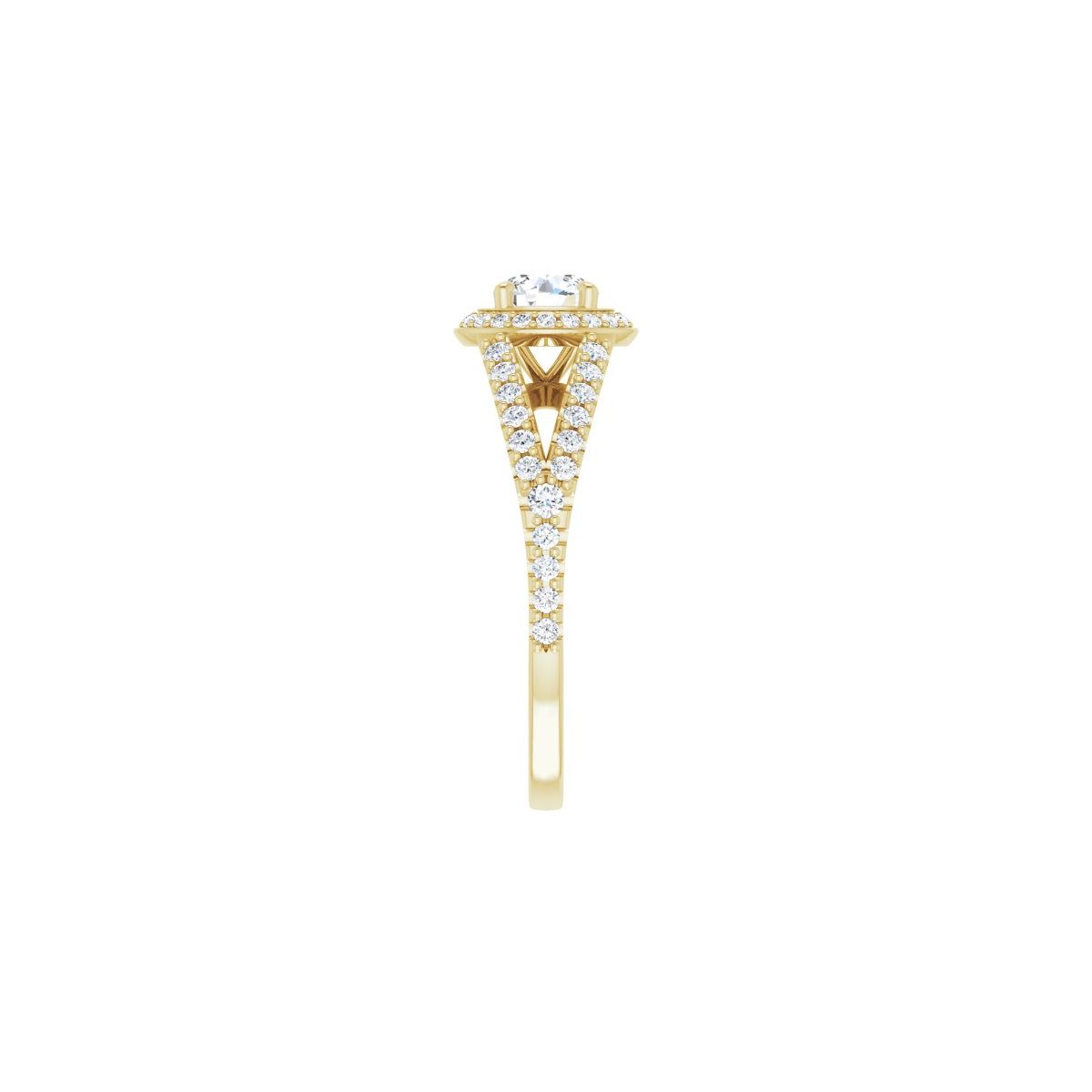 Round Halo-Style Engagement Ring Semi-Mount - gallery - Series 122986