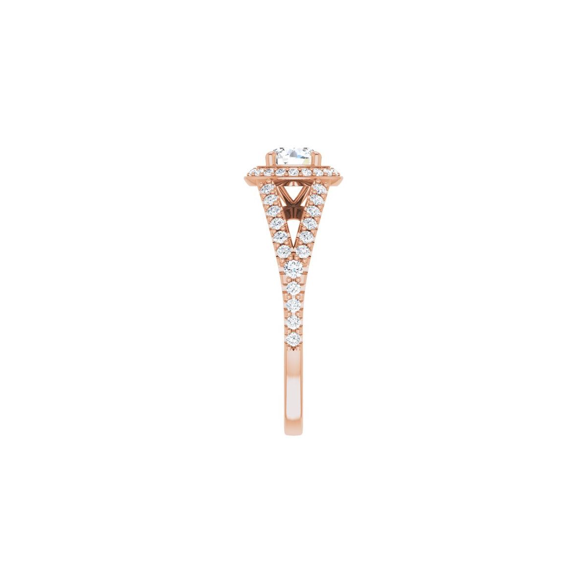 Round Halo-Style Engagement Ring Semi-Mount - gallery - Series 122986
