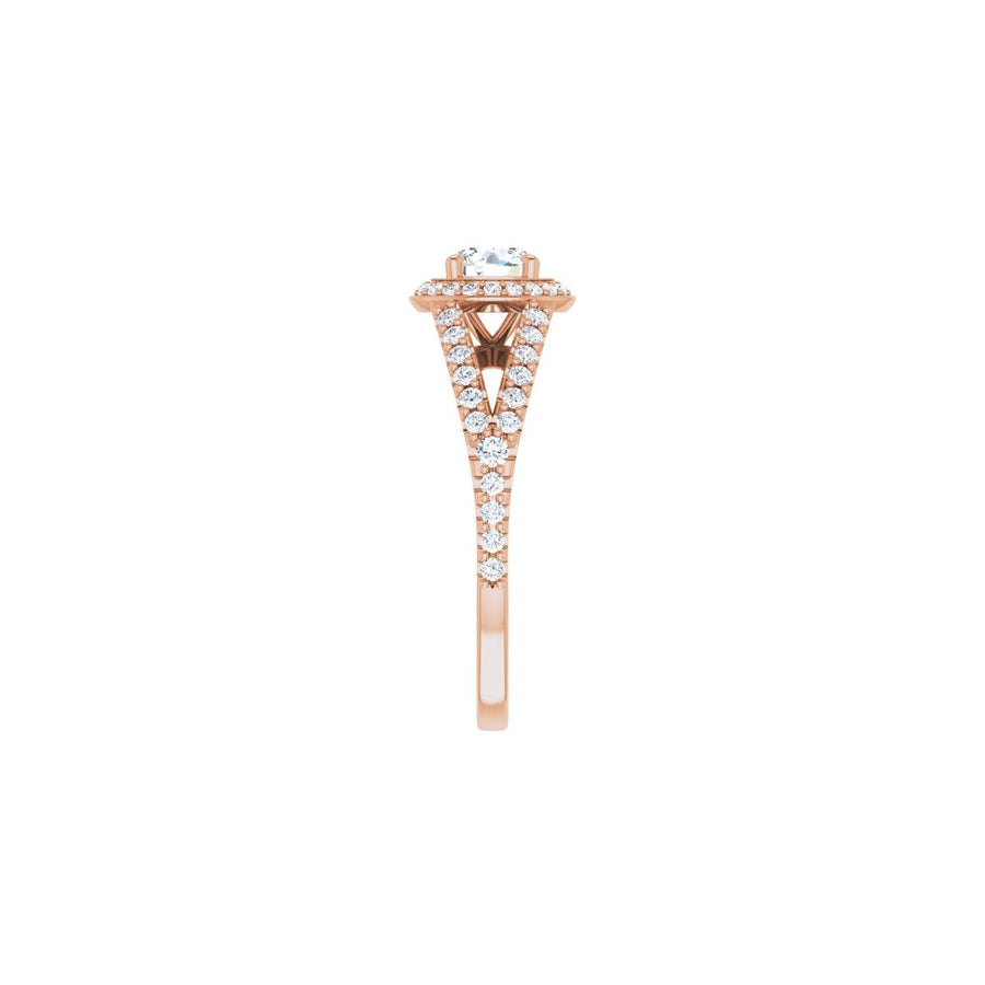 Round Halo-Style Engagement Ring Semi-Mount - gallery - Series 122986