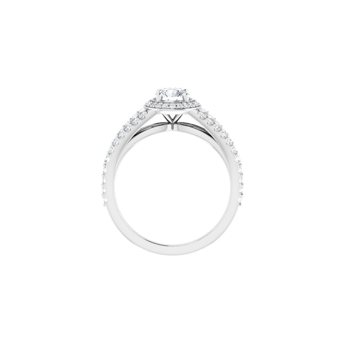Round Halo-Style Engagement Ring Semi-Mount - gallery - Series 122986