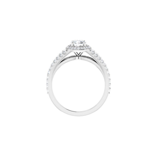 Round Halo-Style Engagement Ring Semi-Mount - gallery - Series 122986