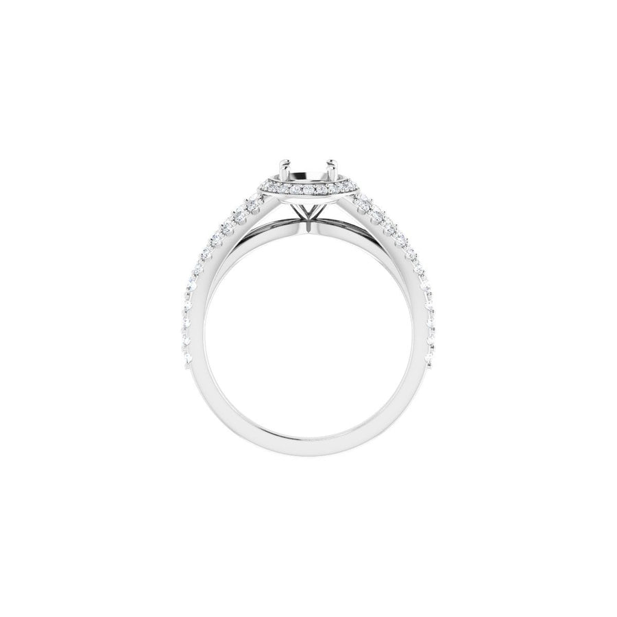 Round Halo-Style Engagement Ring Semi-Mount - gallery - Series 122986