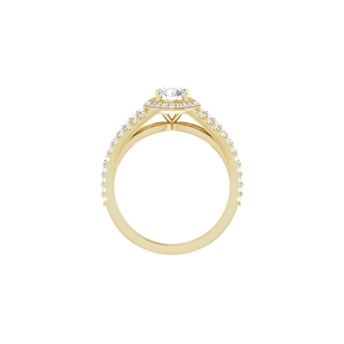 Round Halo-Style Engagement Ring Semi-Mount - gallery - Series 122986