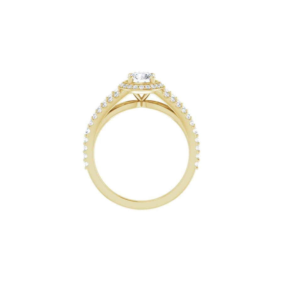 Round Halo-Style Engagement Ring Semi-Mount - gallery - Series 122986
