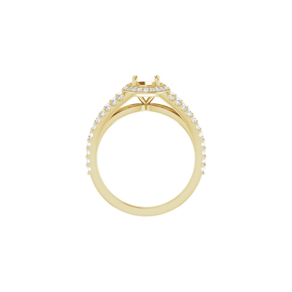 Round Halo-Style Engagement Ring Semi-Mount - gallery - Series 122986