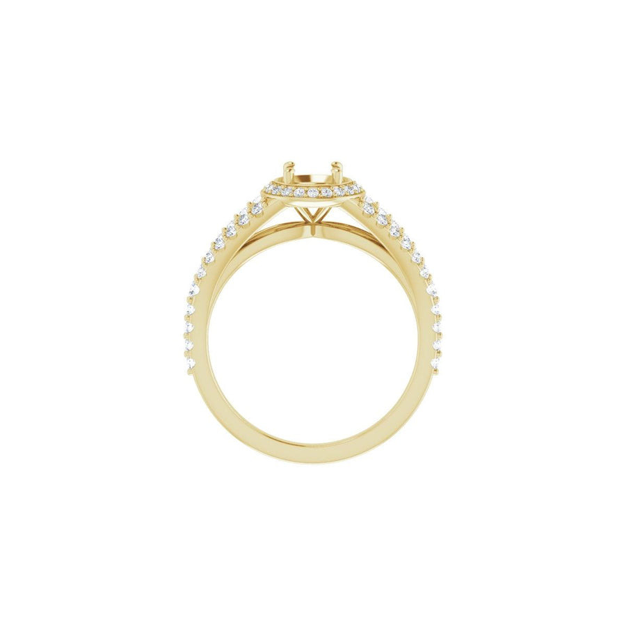 Round Halo-Style Engagement Ring Semi-Mount - gallery - Series 122986