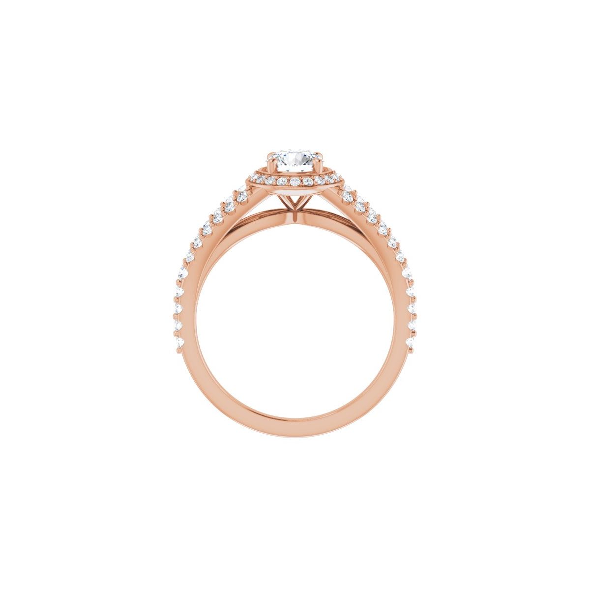 Round Halo-Style Engagement Ring Semi-Mount - gallery - Series 122986
